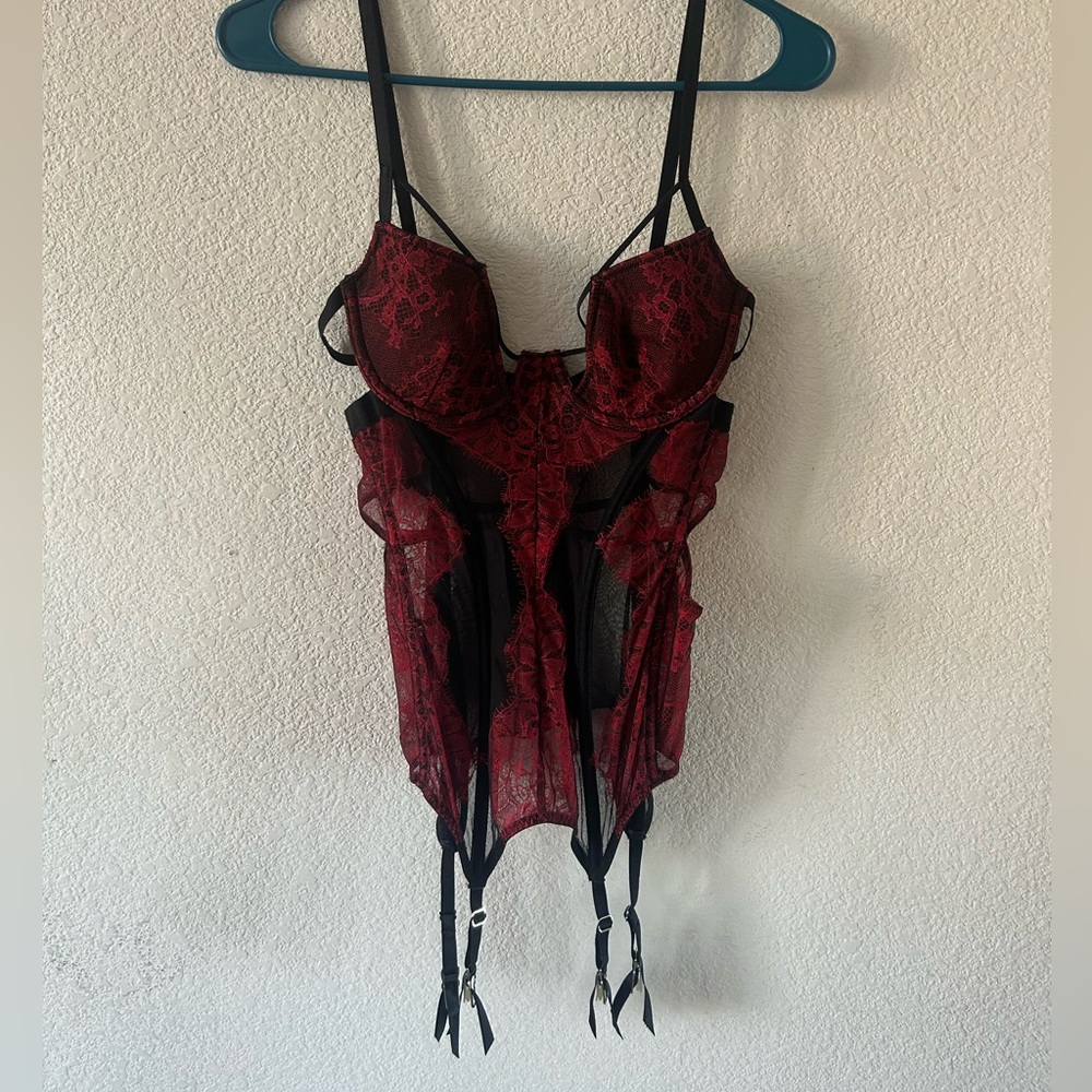 Red and black VS lingerie